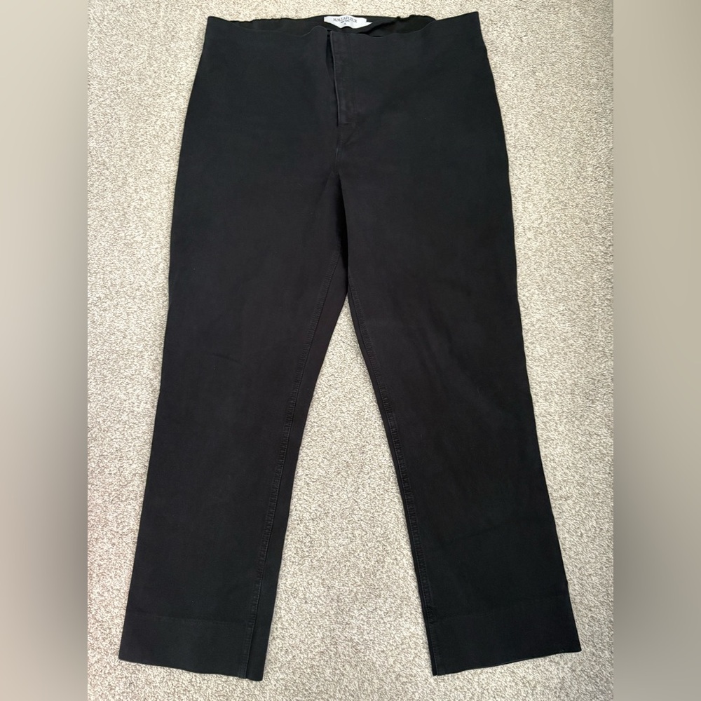 MM Lafleur Black Ankle Pants Size 14 Office Preppy Business Casual Minimalist - Picture 3 of 8